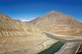 Confluence point of Indus and Zanskar river near Nimmu Village, Leh-Ladakh, Jammu and Kashmir, India