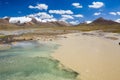 Confluence of pure and muddy rivers