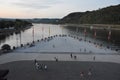 Confluence of the Rhine and Moselle rivers, Koblenz, Germany Royalty Free Stock Photo