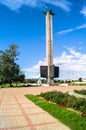 The War Memorial on the Tmaka river embankment in the city of Tver, Russia.