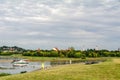 Confluence of two rivers Nemunas and Neris in Kaunas old town, Lithuania. Royalty Free Stock Photo