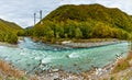 The confluence of two rivers - the White and Black Aragvi