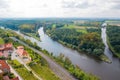 Confluence of the Vltava and Elbe in Melnik Royalty Free Stock Photo