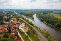 Confluence of the Vltava and Elbe in Melnik Royalty Free Stock Photo