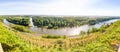 Confluence of the Vltava and Elbe, view from castle Melnik, Czech republic Royalty Free Stock Photo