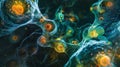 A confocal microscopy image depicting the formation of a clearly defined autophagosome with a distinct inner and outer