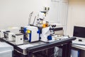 Confocal optical laser scanning microscope for biological sample