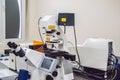 Confocal optical laser scanning microscope for biological sample