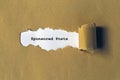 sponsored posts on white paper Royalty Free Stock Photo