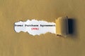power purchase agreement on white paper Royalty Free Stock Photo