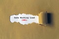 safe working load on white paper Royalty Free Stock Photo