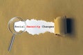 social security changes on brown paper Royalty Free Stock Photo
