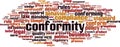 Conformity word cloud Royalty Free Stock Photo