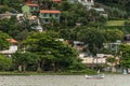 Confort houses at the hill side near the Conceicao Lagoon, in Florianopolis, Brazil