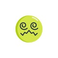 Confounded Face emoticon flat icon Royalty Free Stock Photo