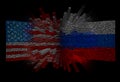 Confrontation, the clash of the United States and Russia Royalty Free Stock Photo