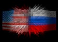 Confrontation between the US and Russia Royalty Free Stock Photo
