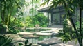 Confucian Elements in a Tranquil Chinese Garden Royalty Free Stock Photo