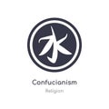 confucianism icon. isolated confucianism icon vector illustration from religion collection. editable sing symbol can be use for