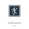 Confucianism icon vector. Trendy flat confucianism icon from religion collection isolated on white background. Vector illustration