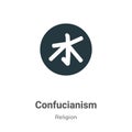 Confucianism vector icon on white background. Flat vector confucianism icon symbol sign from modern religion collection for mobile