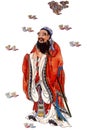 Confucius portrait Royalty Free Stock Photo