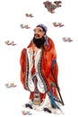 Confucius portrait Royalty Free Stock Photo