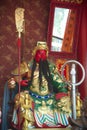 Confucius Shrine in the central hall with Guan Yu ( God of honor ) on the altar at Wat Tha Mai Temple.