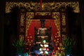 Confucius shrine statue in the Temple of Literature in Hanoi, Vietnam