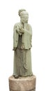 Confucius statue isolated white background Royalty Free Stock Photo
