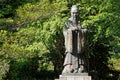 Confucius statue in Yushima Seido shrine in an horinzotal view Royalty Free Stock Photo