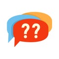 Confuse alzheimer question icon, flat style Royalty Free Stock Photo