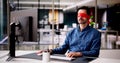 Confused Blindfolded Man Concept. Office Worker Royalty Free Stock Photo