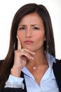 Confused businesswoman Royalty Free Stock Photo