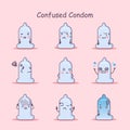 Confused cartoon Condom