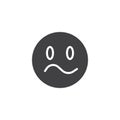 Confused Face emoji vector icon Royalty Free Stock Photo