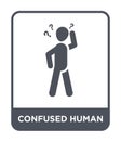 confused human icon in trendy design style. confused human icon isolated on white background. confused human vector icon simple