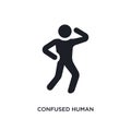 confused human isolated icon. simple element illustration from feelings concept icons. confused human editable logo sign symbol