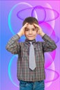 Confused kid boy Royalty Free Stock Photo