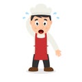 Confused Male Chef Cartoon Character