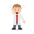 Confused Male Doctor Cartoon Character