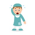 Confused Male Surgeon Cartoon Character
