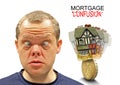 Confused mortgage expression Royalty Free Stock Photo