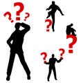 Confused Question Mark Man Royalty Free Stock Photo