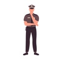 Confused standing policeman