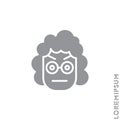 Confused Thinking Emoticon girl, woman Icon Vector Illustration. Style. Whatever Face Emoticon Icon Vector Illustration. Angry