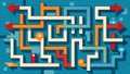 A confusing and chaotic maze where every direction seems like the right one but ultimately leads to a dead end of false