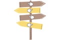 Confusing signs pointing Royalty Free Stock Photo