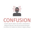 Confusion. Dizziness vector icon. Vector sign for web graphic. Royalty Free Stock Photo