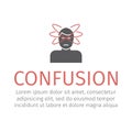 Confusion. Dizziness vector icon. Vector sign for web graphic.